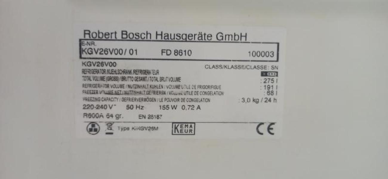 Bosch kombi hűtő F5011